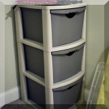 Z10. Plastic storage drawers. 